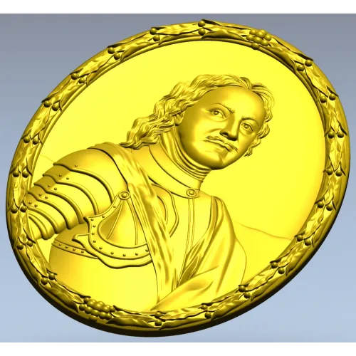 Peter I Oval Medallion - STL Relief for CNC