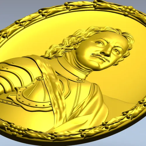 Peter I Oval Medallion - STL Relief for CNC