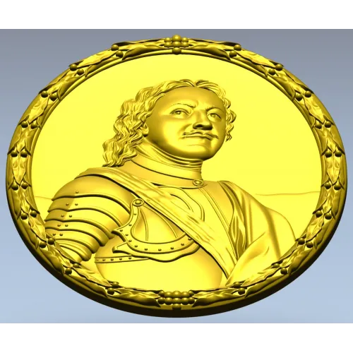 Peter I Oval Medallion - STL Relief for CNC