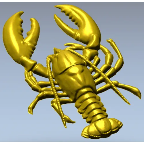 3D модель рака в формате STL для ЧПУ - барельеф