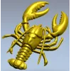 3D модель рака в формате STL для ЧПУ - барельеф