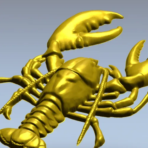 3D модель рака в формате STL для ЧПУ - барельеф