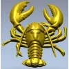 3D модель рака в формате STL для ЧПУ - барельеф