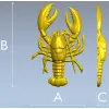 3D модель рака в формате STL для ЧПУ - барельеф