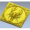 Панно "Рак в рамке" - 3D модель STL для ЧПУ