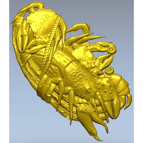 3D модель STL - Речной рак (барельеф) для ЧПУ