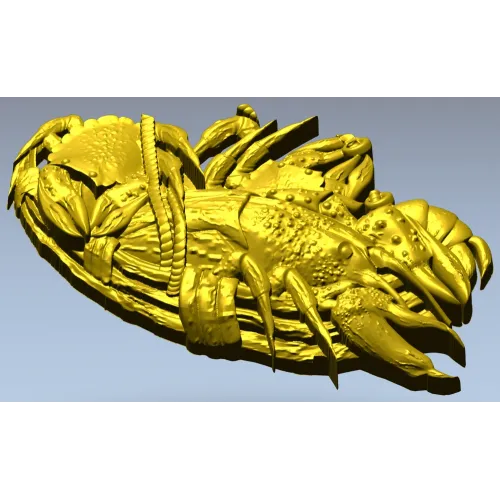 3D модель STL - Речной рак (барельеф) для ЧПУ