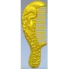Ornate Phoenix Comb 3D STL for CNC carving