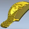 Ornate Phoenix Comb 3D STL for CNC carving