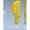 Ornate Phoenix Comb 3D STL for CNC carving