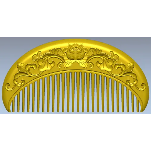 Lotus Crest Comb - STL 3D model for CNC milling