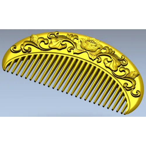 Lotus Crest Comb - STL 3D model for CNC milling