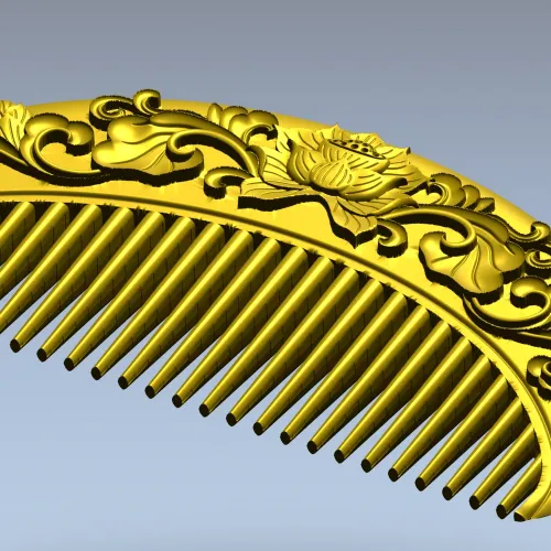 Lotus Crest Comb - STL 3D model for CNC milling