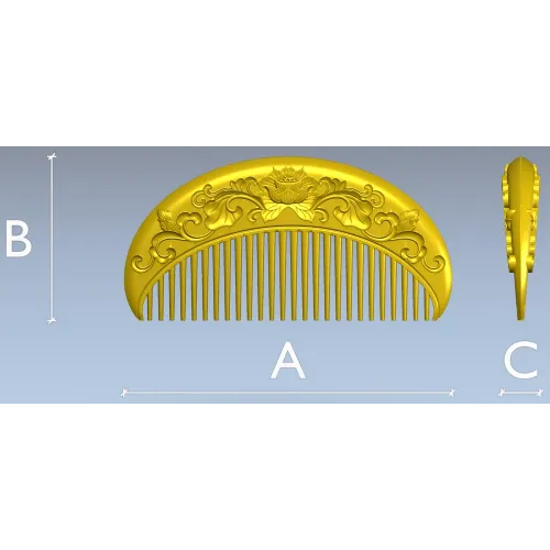 Lotus Crest Comb - STL 3D model for CNC milling
