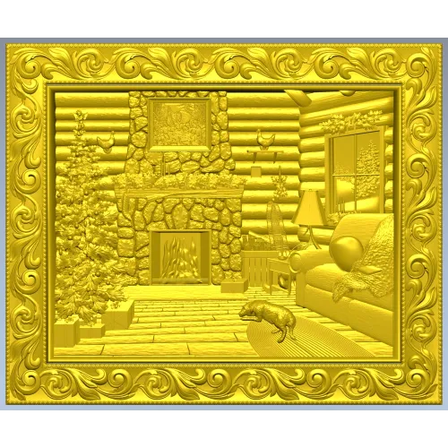 Рождественский камин - 3D модель STL для ЧПУ