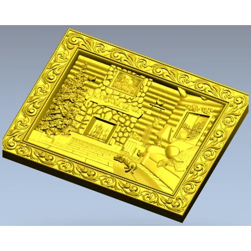 Рождественский камин - 3D модель STL для ЧПУ