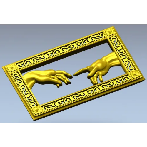 3D панно "Прикосновение" - STL для ЧПУ