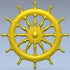 Ship's Wheel Helm - STL 3D Model for CNC Router
