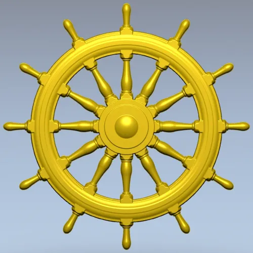Ship's Wheel Helm - STL 3D Model for CNC Router