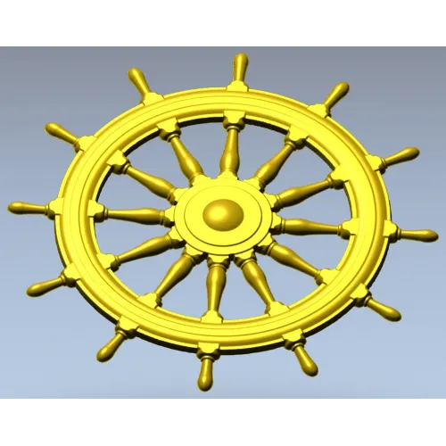 Ship's Wheel Helm - STL 3D Model for CNC Router