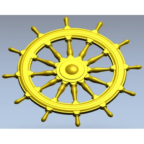 Ship's Wheel Helm - STL 3D Model for CNC Router
