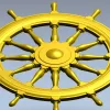 Ship's Wheel Helm - STL 3D Model for CNC Router