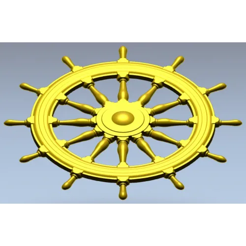 Ship's Wheel Helm - STL 3D Model for CNC Router