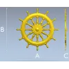 Ship's Wheel Helm - STL 3D Model for CNC Router
