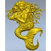 Русалка - рельефная 3D модель в формате STL для ЧПУ