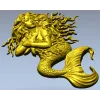 Русалка - рельефная 3D модель в формате STL для ЧПУ