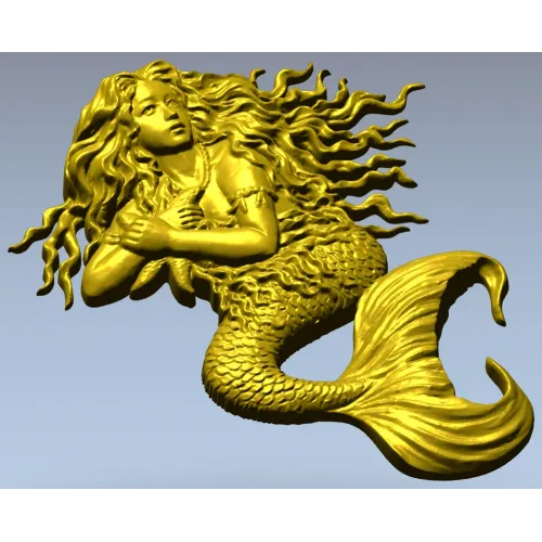 Русалка - рельефная 3D модель в формате STL для ЧПУ