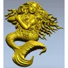 Русалка - рельефная 3D модель в формате STL для ЧПУ