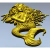 Русалка - рельефная 3D модель в формате STL для ЧПУ