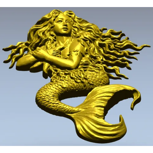 Русалка - рельефная 3D модель в формате STL для ЧПУ