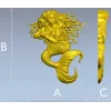 Русалка - рельефная 3D модель в формате STL для ЧПУ