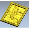 Mermaid high-relief panel STL for CNC