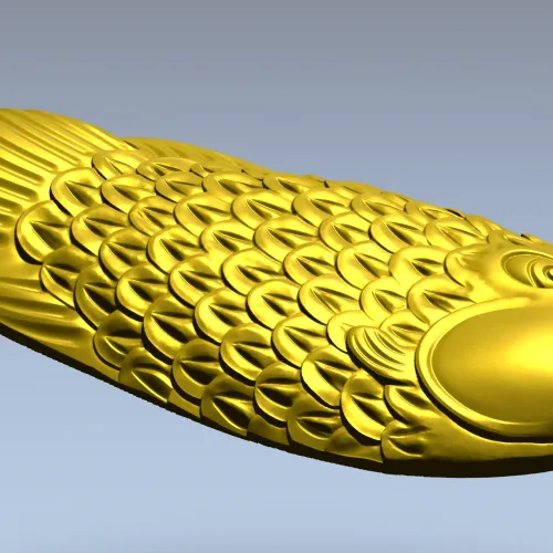 3D модель карпа в рельефе (STL) для ЧПУ