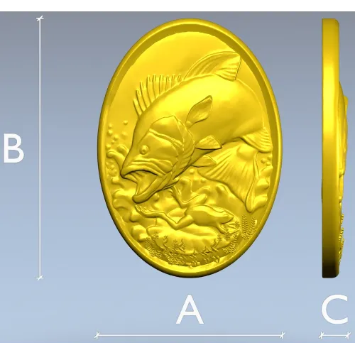 STL модель барельефа "Судак" для ЧПУ - 3D модель stl для фрезера