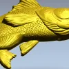 3D модель рыбы - Судак в прыжке (STL для ЧПУ)