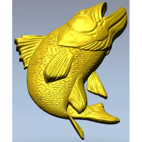 3D модель щуки в формате STL для ЧПУ