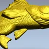 3D модель щуки в формате STL для ЧПУ