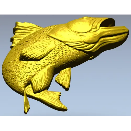 3D модель щуки в формате STL для ЧПУ