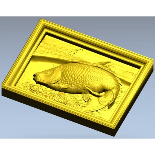 Карп на речном дне - 3D модель STL для ЧПУ