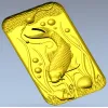 Карп кои в водной композиции - 3D модель STL для ЧПУ