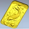 Карп кои в водной композиции - 3D модель STL для ЧПУ