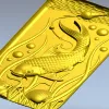 Карп кои в водной композиции - 3D модель STL для ЧПУ