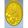 Oval Koi Pond Relief STL for CNC