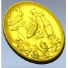 Oval Koi Pond Relief STL for CNC