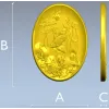 Oval Koi Pond Relief STL for CNC