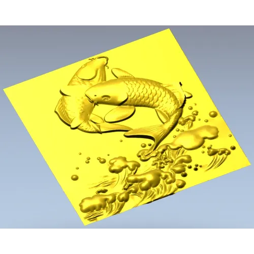 Танец карпов - 3D панно в формате STL для ЧПУ